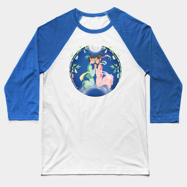 Tanabata Matsuri Baseball T-Shirt by SilveryDreams